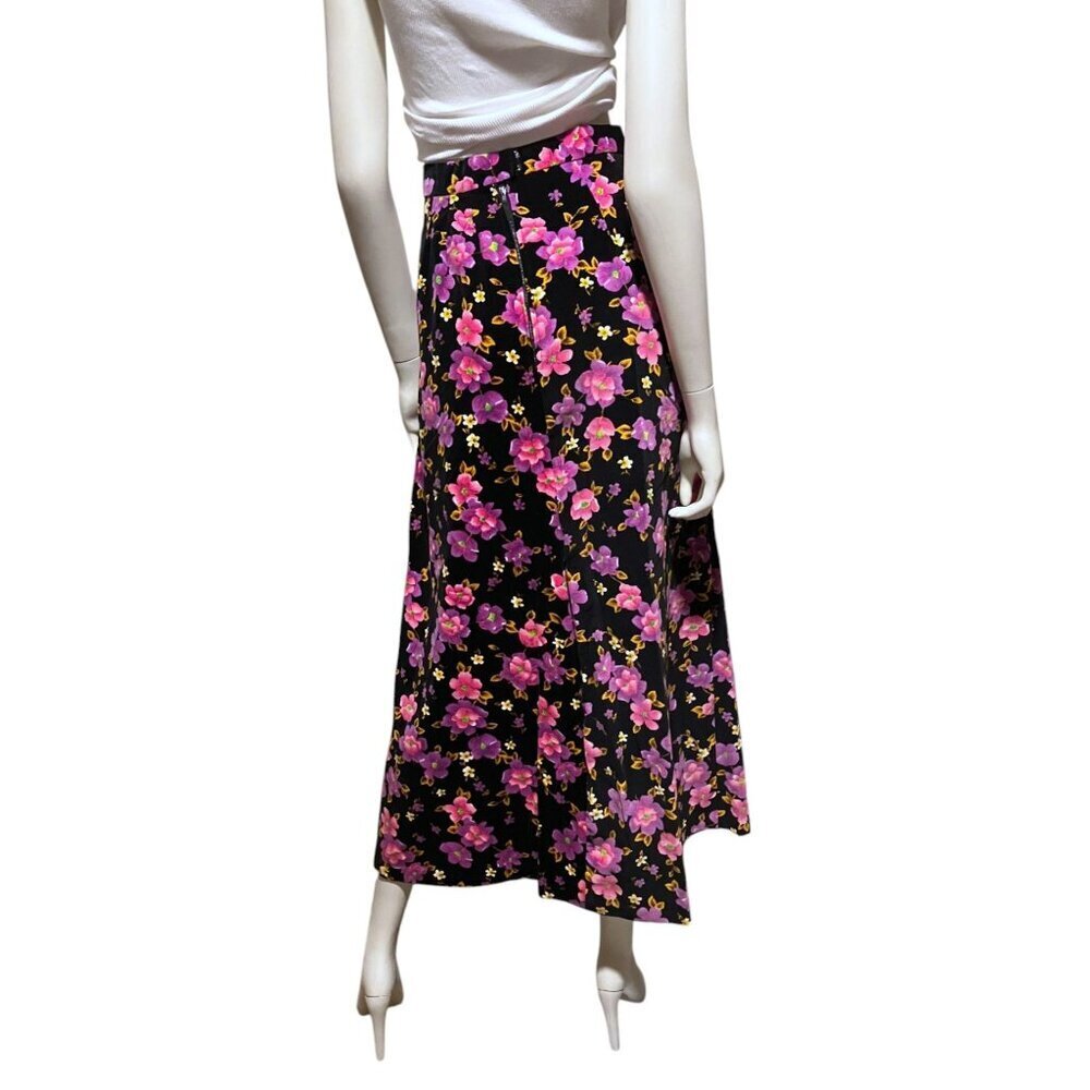 Vintage Handmade Velvet Maxi Skirt XS Psychedelic Hippie Boho Fairy Grunge - Picture 4 of 6